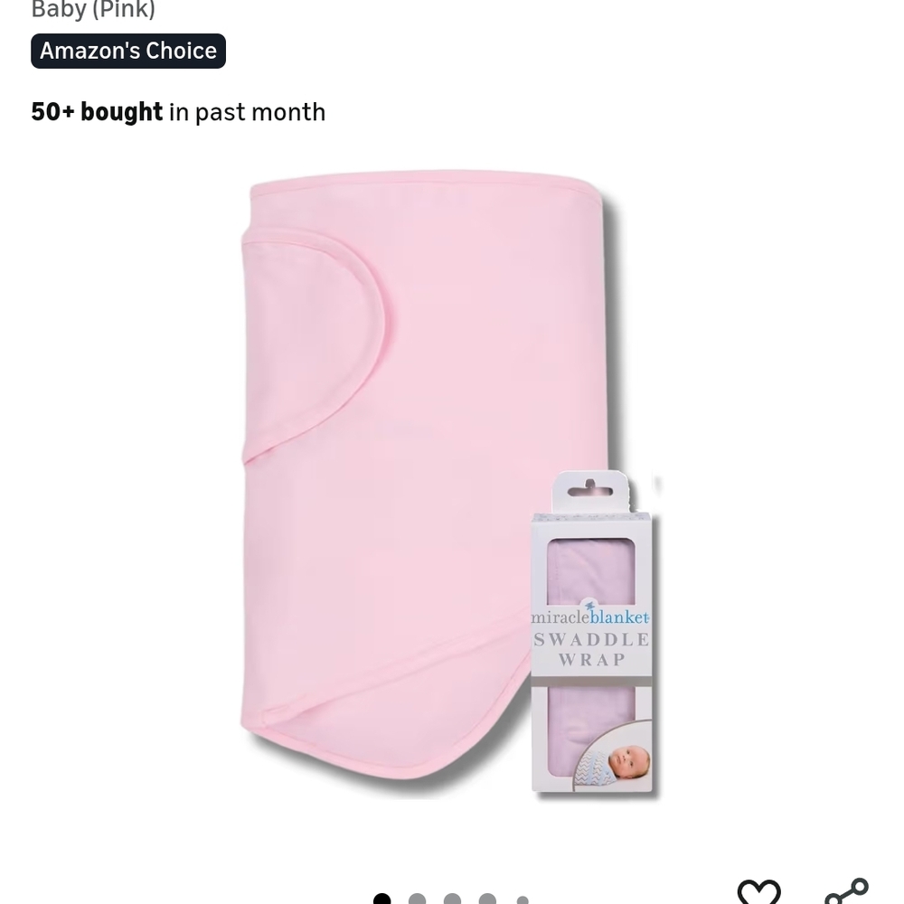 NWT Miracle Baby Blanket Swaddle Wrap in Pink